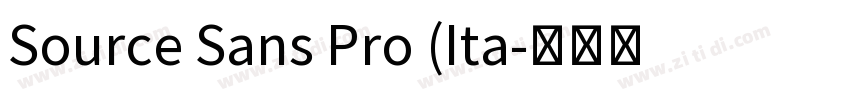 Source Sans Pro (Ita字体转换